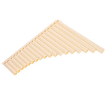 2 Sets Portable 18-Pipe Pan Flute For Beginners (Beige)