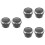 6Pcs Round Black Air Outlet Vent for Bus Rv Durable ABS Material 6