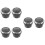 6Pcs Round Black Air Outlet Vent for Bus Rv Durable ABS Material 7