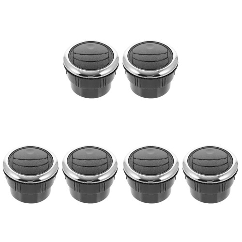 6Pcs Round Black Air Outlet Vent for Bus Rv Durable ABS Material 1