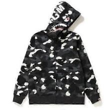(XL, unisex) BAPE WGM Camo 3D Hooded Zip Up Shark Sweatshirt for Kids Boys Girls Youth Casual Jacket 2025