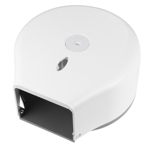 2Pcs Round Roll Paper Holder Wall Mounted Bathroom Tissue Dispenser White 1