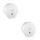 2Pcs Round Roll Paper Holder Wall Mounted Bathroom Tissue Dispenser White 7