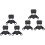 6 Sets Wear-Resistant Atv Front Brake Pads Black 4
