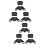 6 Sets Wear-Resistant Atv Front Brake Pads Black 7