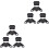 6 Sets Wear-Resistant Atv Front Brake Pads Black 3