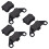 6 Sets Wear-Resistant Atv Front Brake Pads Black 9