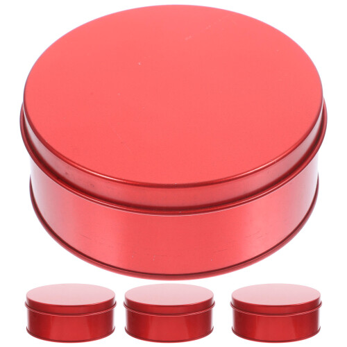 8 Pcs Round Cookie Tins With Lids Candy Gift Boxes Party Containers