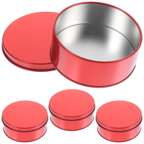 8 Pcs Round Cookie Tins With Lids Candy Gift Boxes Party Containers 1