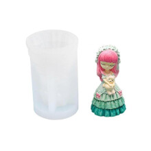(T2, white) Silicone Candle Moulds Clay Mould Crafts Molds Baking Tool Princess Shape Non-stick Silicone Material for Kitchen Baking 2025