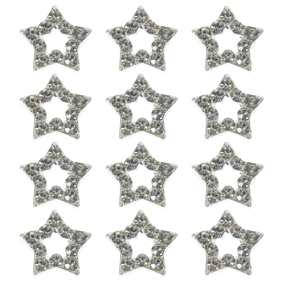 Aboofan 36 Pcs Star Shaped Nail Charms Rhinestone Gems For Nails