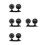 4Pcs Adjustable Dashboard Compass 2 In 1 Car Thermometer Navigation Ball 4