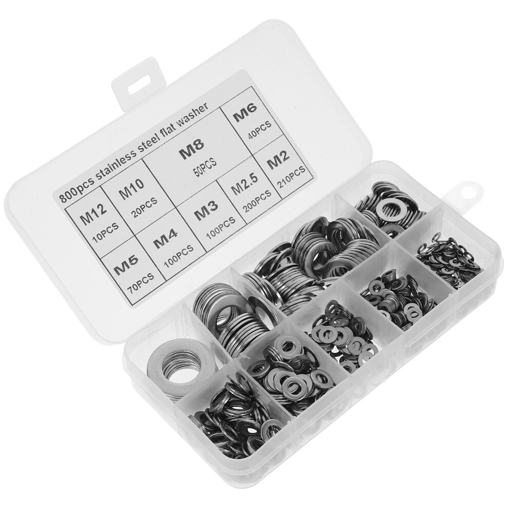 3200 Pcs 304 Stainless Steel Flat Washers Assortment For Screws Bolts-image-OPC-PKYGNWV-NEW