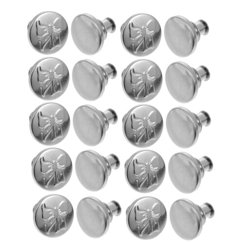 20 Sets Alloy Jeans Fastener Button Replacement 2