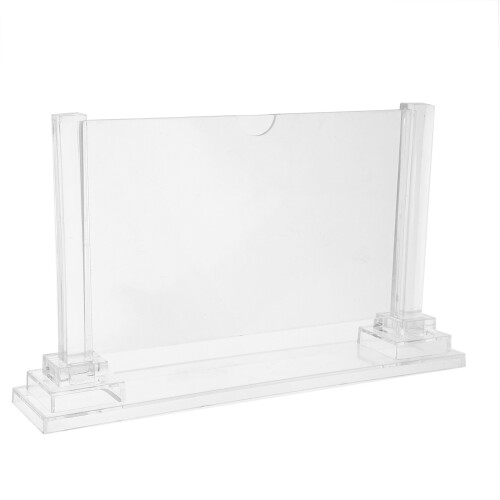 4Pcs Acrylic Double-Sided Desk Name Plate Holder Stand