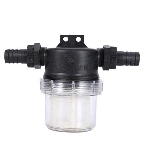 Transparent Inline Mesh Strainer Garden Irrigation 40 Mesh Debris Filter Compatible With Pumps