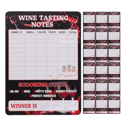 120 Pcs Wine Tasting Feedback Cards For Blind Tasting Aroma Notes 2