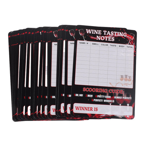 120 Pcs Wine Tasting Feedback Cards For Blind Tasting Aroma Notes 1