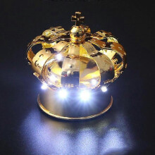 (White Crown) Thrisdar LED Strobe Baton Champagne Wine Bottle Sparkler Flash Sticks Bottle Flash Baton Champagne Crown Cap wine crown
