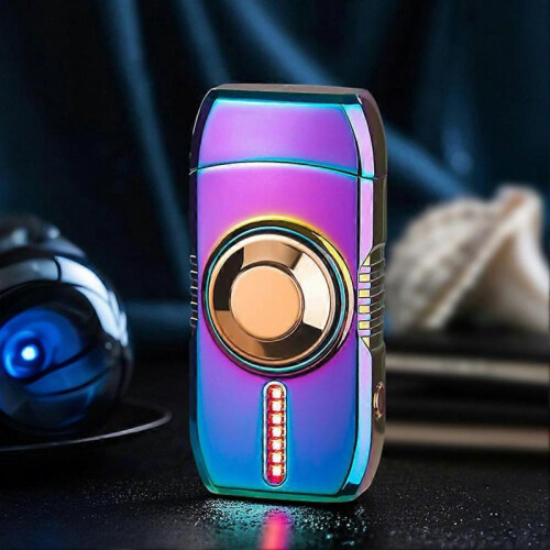 (B)LED Light Fidgets Spinners Lighter Lightweight Multi-Use Vintage Lighter for Indoor Outdoor 2