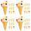40 Pcs Artificial Mini Ice Cream Cone Model Mixed Color 7