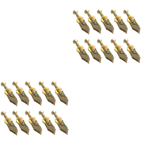 20 Pcs Plasterboard Plug Fixing Screws Home Hardware Golden 2