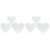 6 Pcs Acrylic Patchwork Rulers Simple Heart Shape Stitching Tool 2