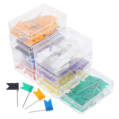 800 Pcs Colored Map Push Pins For Corkboard Travel And School Projects 1