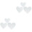6 Pcs Acrylic Patchwork Rulers Simple Heart Shape Stitching Tool 3