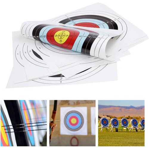 Archery Target Paper Replaceable Full Ring 20 Sheets For Archery Practice And Training 1