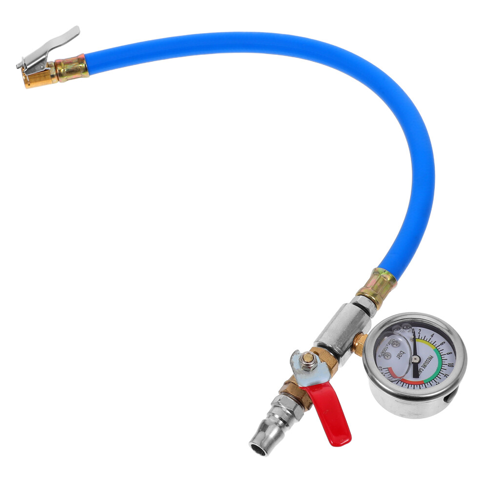 4Pcs Tire Pressure Gauge Heavy Duty Air Inflator With Mini Hose-image-OPC-PKYGSJN-NEW