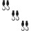 6 Pcs Rotating Stroller Hooks For Hanging Bag Universal Fit 11