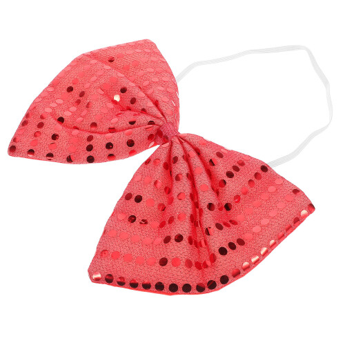 5Pcs Large Red Sequin Bow Tie For Holiday Stage Use 2