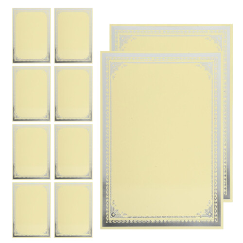 10 Sheets Honor Certificate Paper Blank Diploma Liner Paper 2