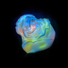 Glow in the Dark Candles Low-Heat Drip Candles for Wax Play, Body-Safe Soy Massage Candles for Couples, Heart-Shaped