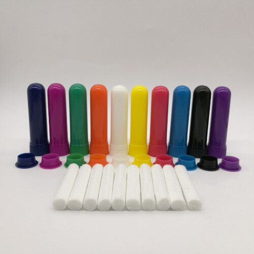 24 Sets Refillable Essential Oil Tubes With Cotton Wicks 2