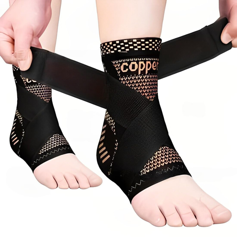 Ankle Brace 2-Pack For Both Feet Stabilize And Prevent Sprains, Support And Compression, Adjustable Sports Brace