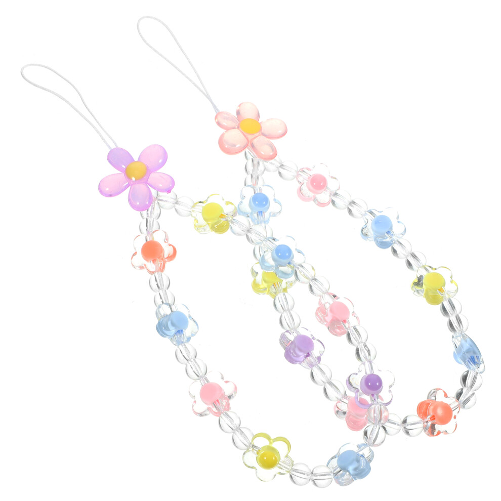 10 Pcs Kawaii Beaded Lanyards For Phone Flower Hanging Accessories 013798279657