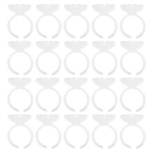 100Pcs Pigment Ring Holders Eyelash Glue Cups Plastic White