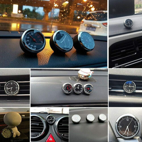 Luminous Car Digital Crystal Car Mechanical Clock/Thermometer/Hygrometer Car Dashboard Clock Backlit Display 2