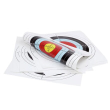 Archery Target Paper 40x40 cm 20 Pieces Replaceable Full Ring Target Paper for Archery Practice and Training