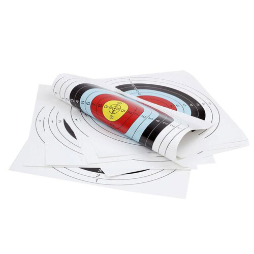 Archery Target Paper 40x40 cm 20 Pieces Replaceable Full Ring Target Paper for Archery Practice and Training