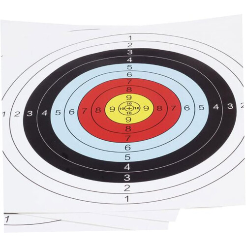 Archery Target Paper 40x40 cm 20 Pieces Replaceable Full Ring Target Paper for Archery Practice and Training 2