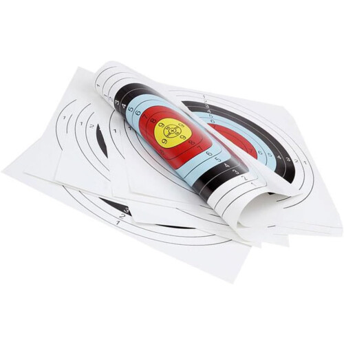 Archery Target Paper 40x40 cm 20 Pieces Replaceable Full Ring Target Paper for Archery Practice and Training 1