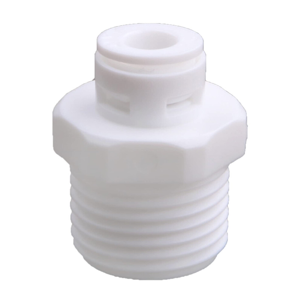 Straight Thread Adapter 1/2-Inch Male To 1/4-Inch Push-To-Tube Quick Connector, 10 Pcs, Ro Water Purifier Accessories 9084446300093