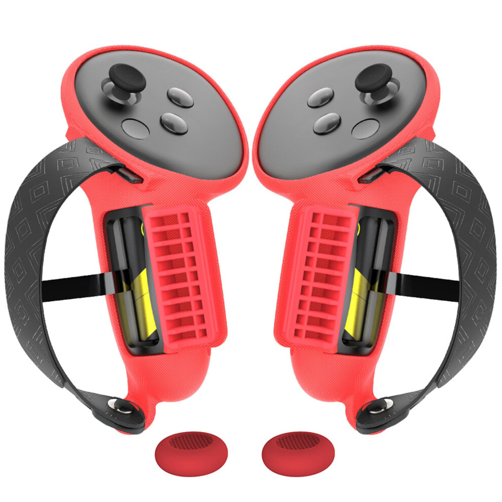 Protective Silicone Sleeves For Quest3s Controllers For Damage Protection And Enhanced Grip Red 9016109255051
