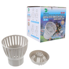 2Pcs Durable Fish Pond Drain Filter with High Water Permeability White