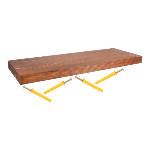 Hanging Wood Shelf Rustic Wall Organizer For Bathroom Kitchen Office