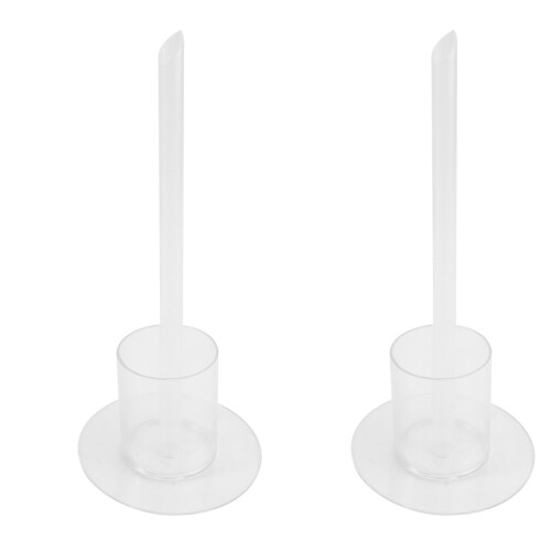 2Pcs Simple Baking Tools Cake Shape Base Stands Transparent 1