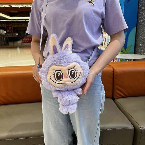 (Purple) Cute Labubu Crossbody Bag 1